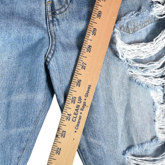 GAP Relaxed Boyfriend Jeans 30 Distressed Light Wash Ripped Y2K - Picture 5 of 9